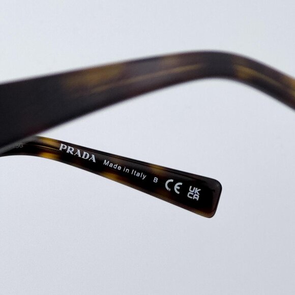 Prada PR15YV 2AU1O1 Men BRAND NEW Eyeglasses Havana Rectangle Unisex - Picture 8 of 10